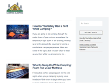 Tablet Screenshot of campingsleeping.com